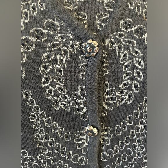 St. John Collection by Marie Gray Sweater and Tank Top Set Gray Metallic- S/4 - Picture 6 of 13